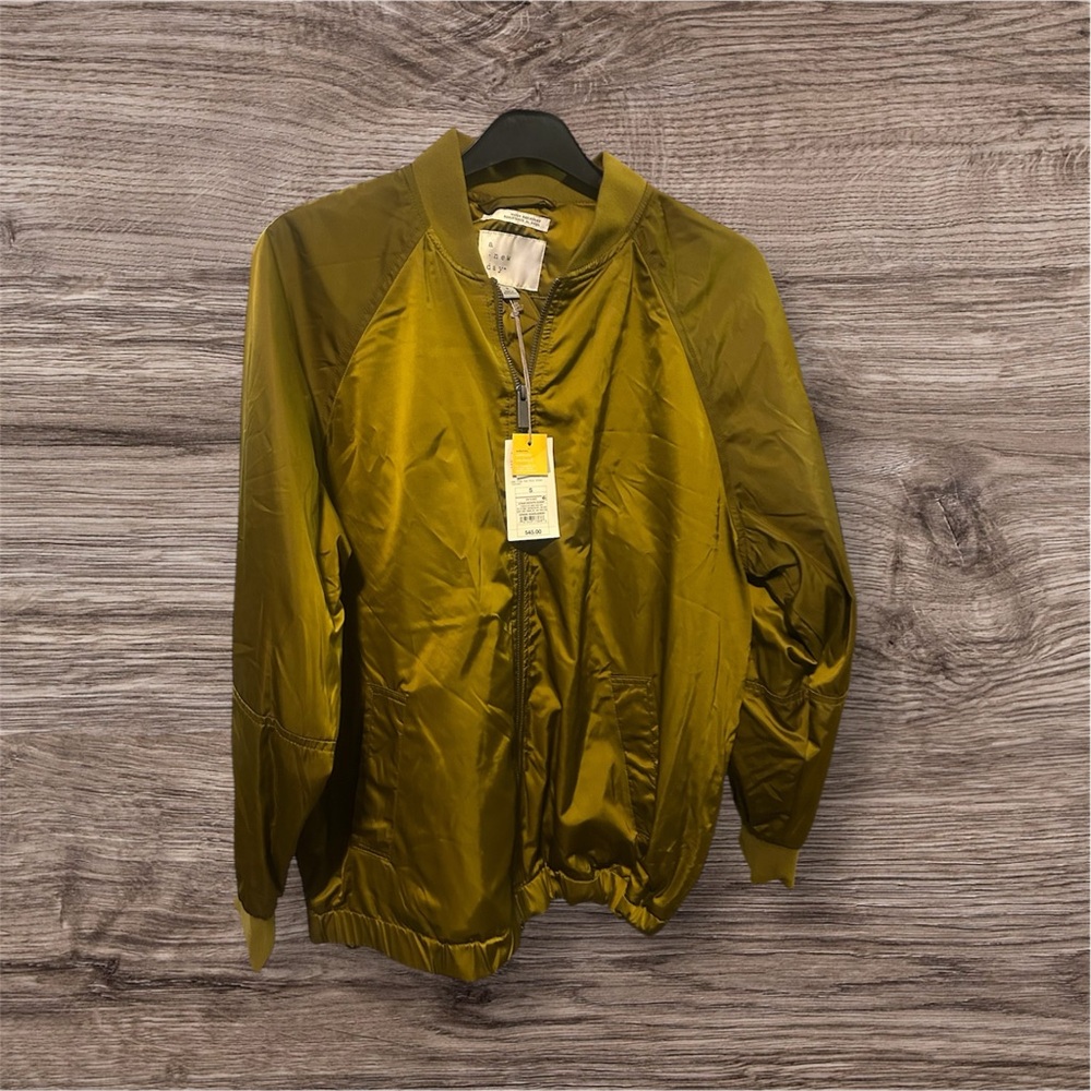 A New Day Moss Silky Bomber Jacket